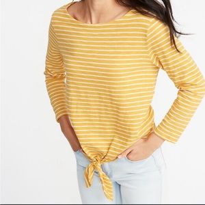 Old Navy tie front keyhole relaxed mariner tee